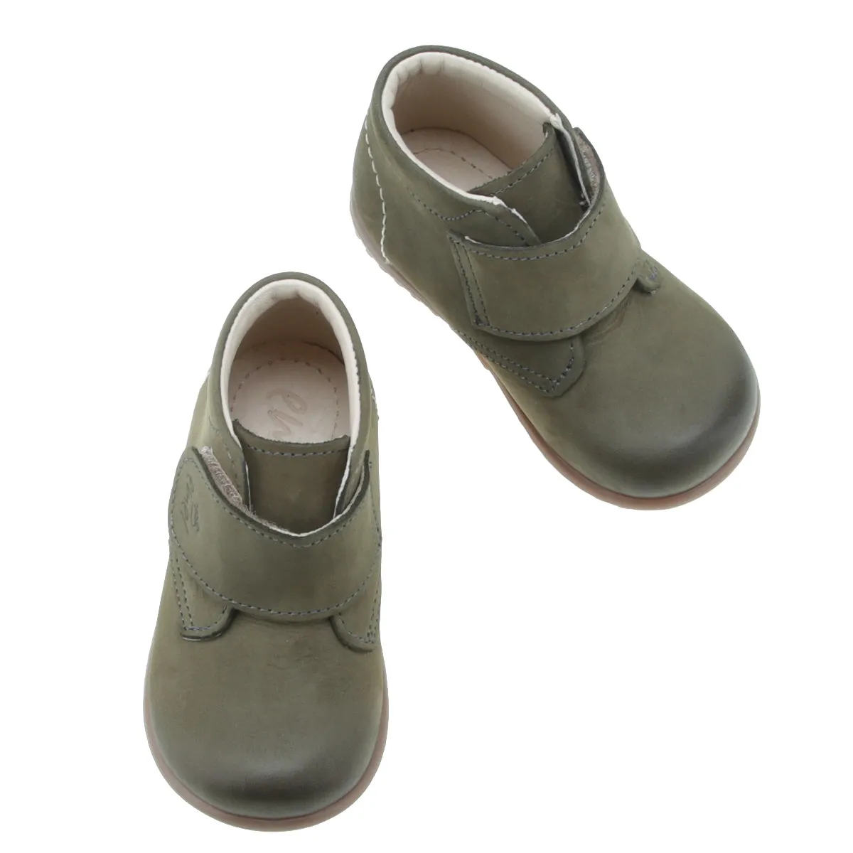 (1077D-12) Emel first shoes velcro Green