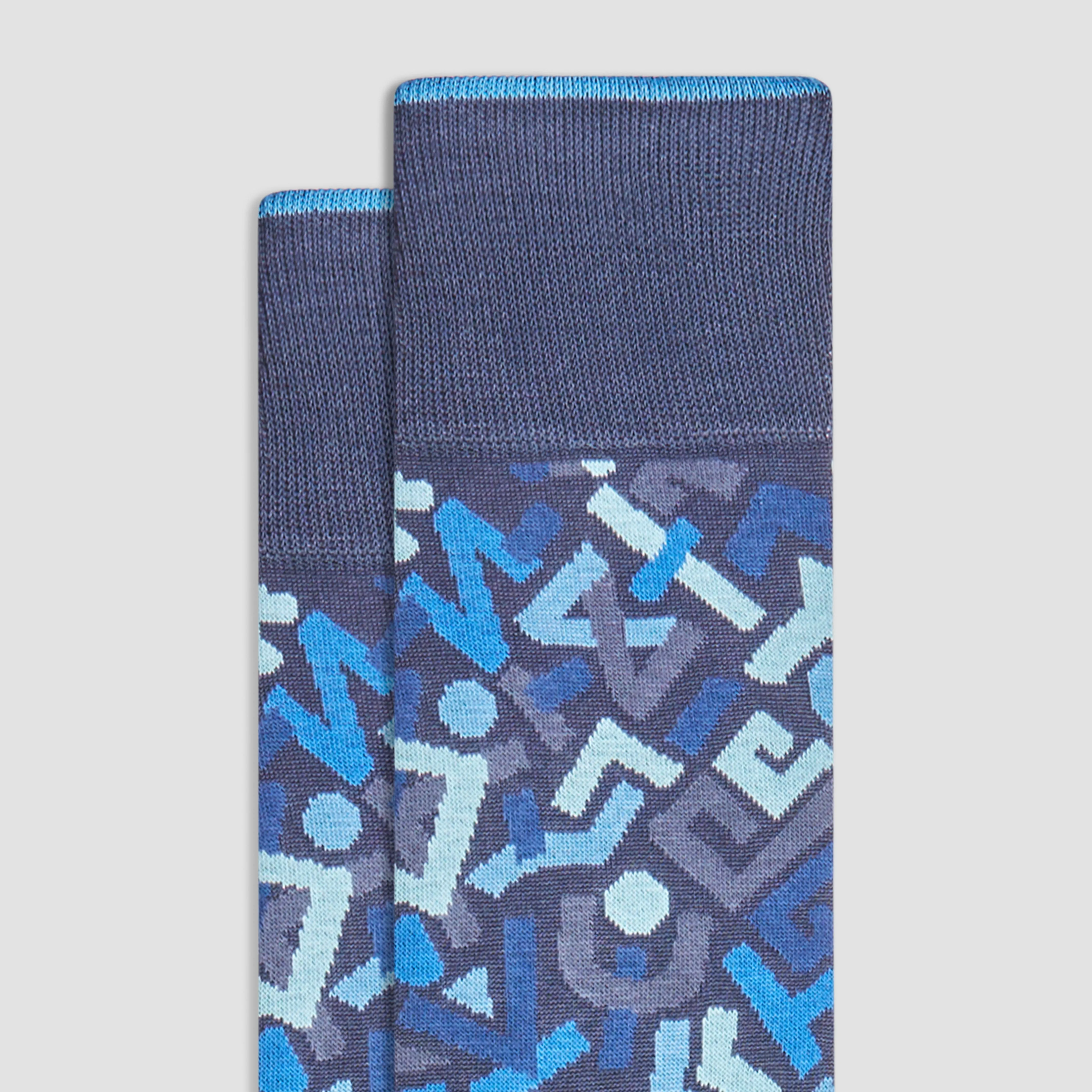 Abstract Mid-Calf Socks