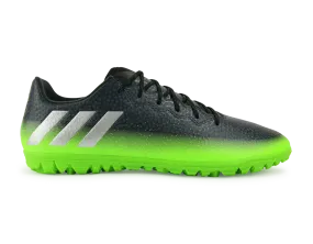 adidas Men's Messi 16.3 Turf Soccer Shoes Dark Grey/Silver Metalic/Solar Green