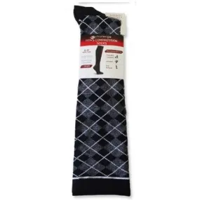 Black Argyle Compression Socks