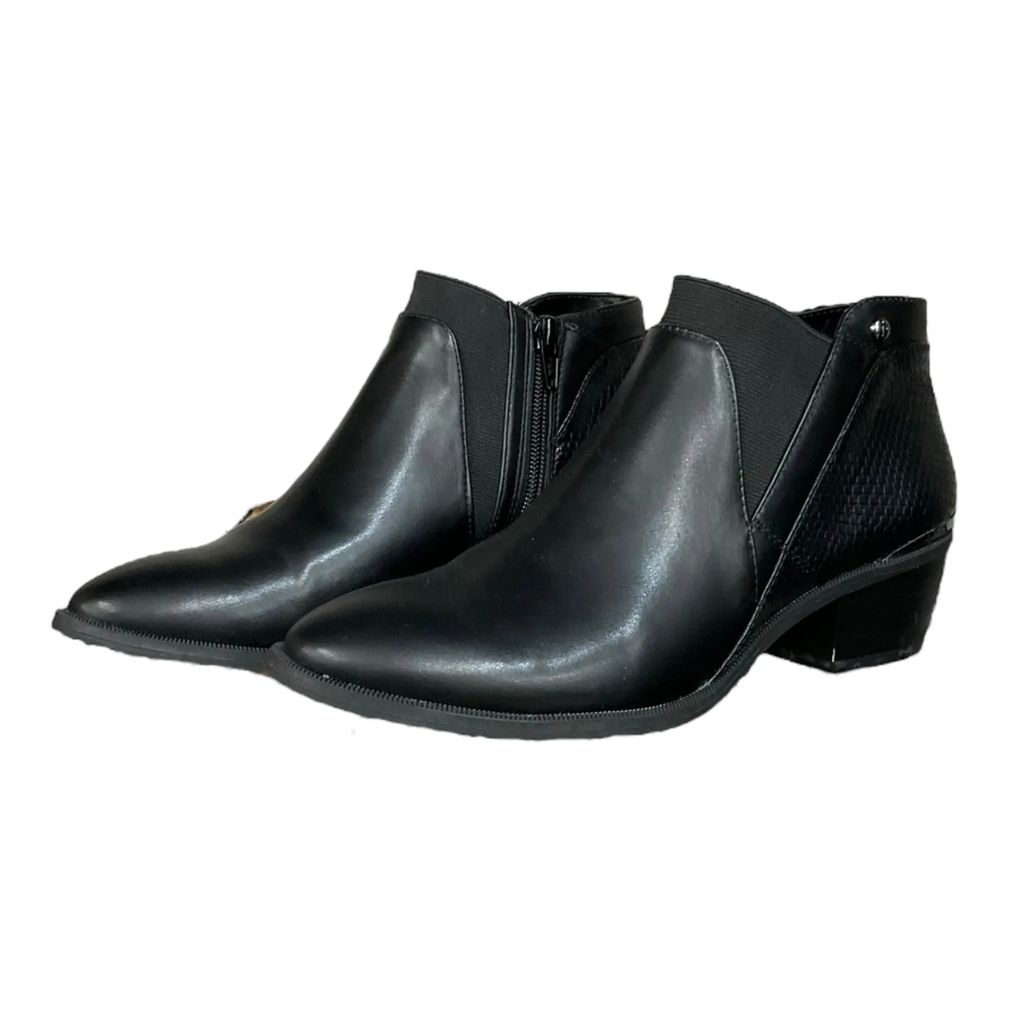 Black Boots Ankle Heels Simply Vera, Size 6.5