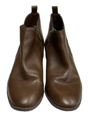 Brown Boots Ankle Heels Massini, Size 6.5