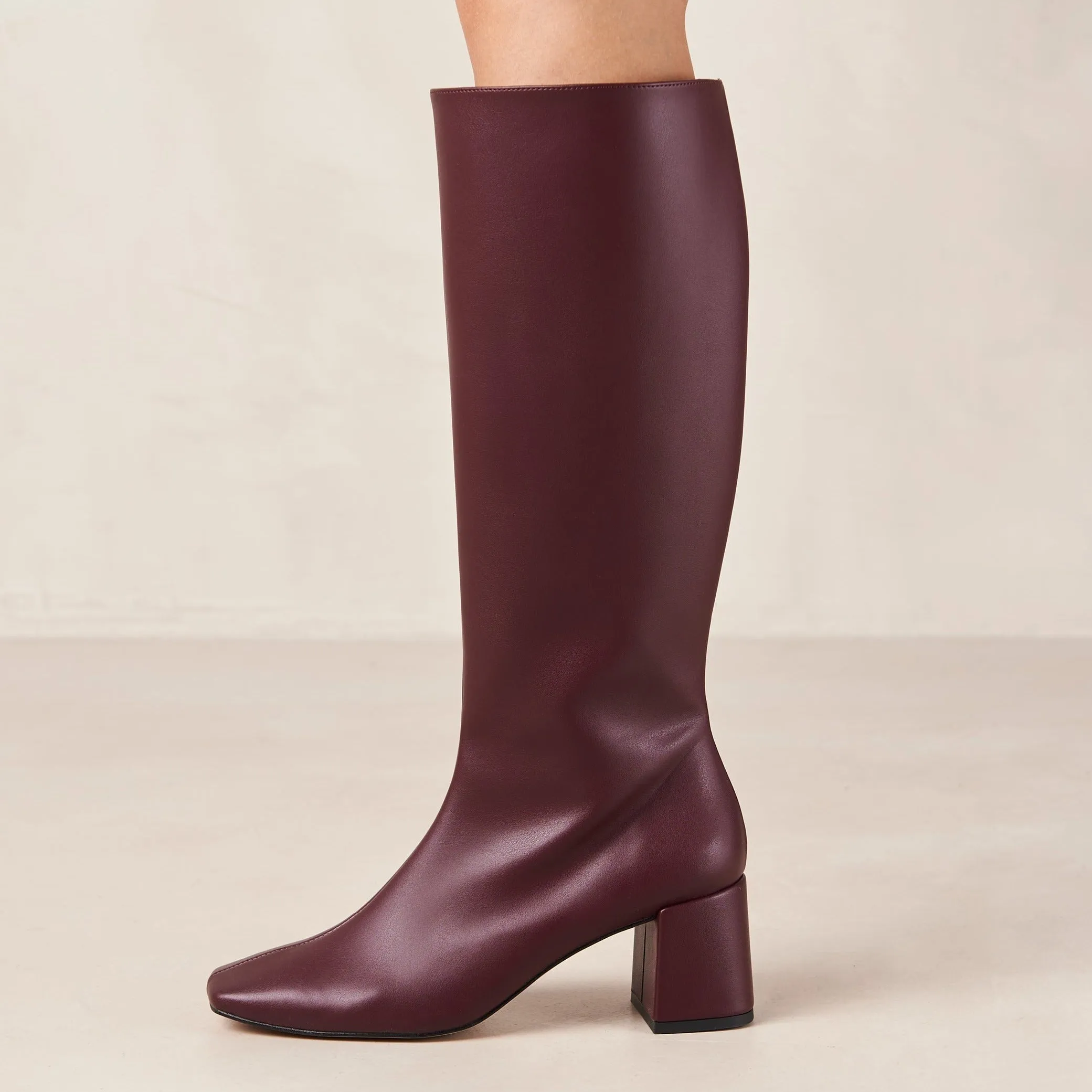 Chalk Beet Vegan Leather Boots