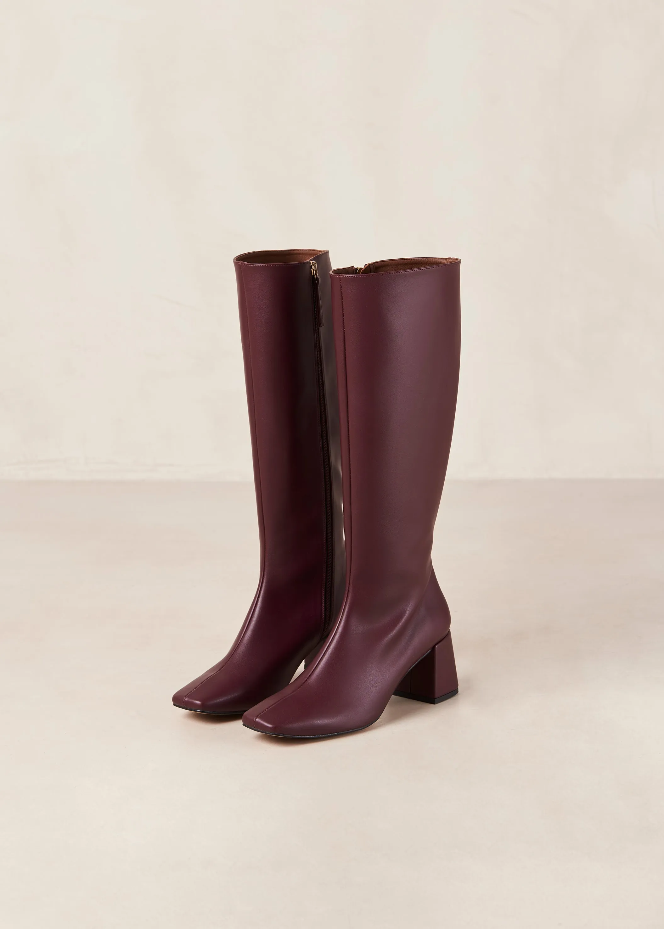 Chalk Beet Vegan Leather Boots