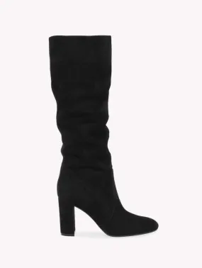 G8062785RICC45 Glen suede 85 knee-high boots