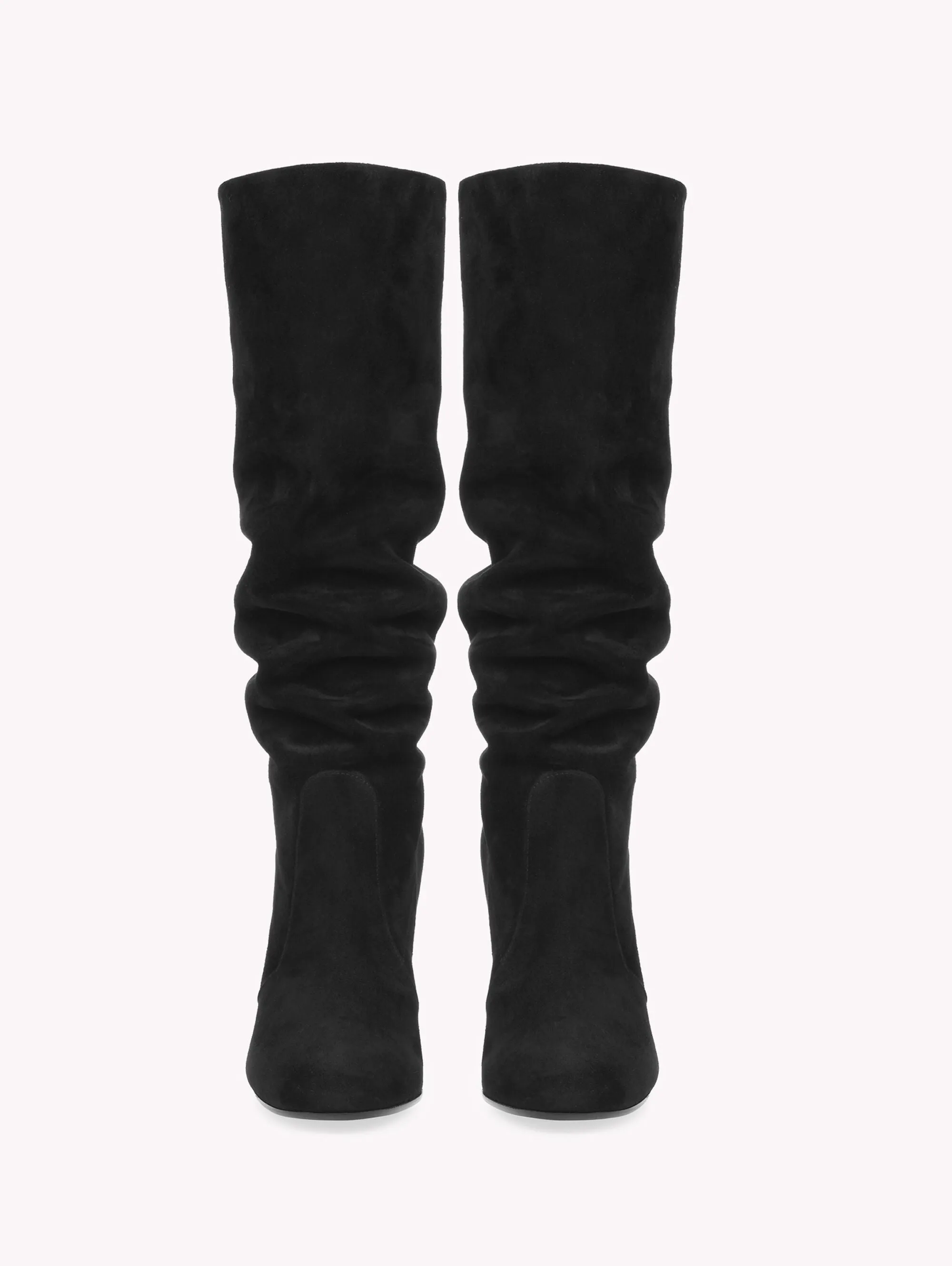 G8062785RICC45 Glen suede 85 knee-high boots