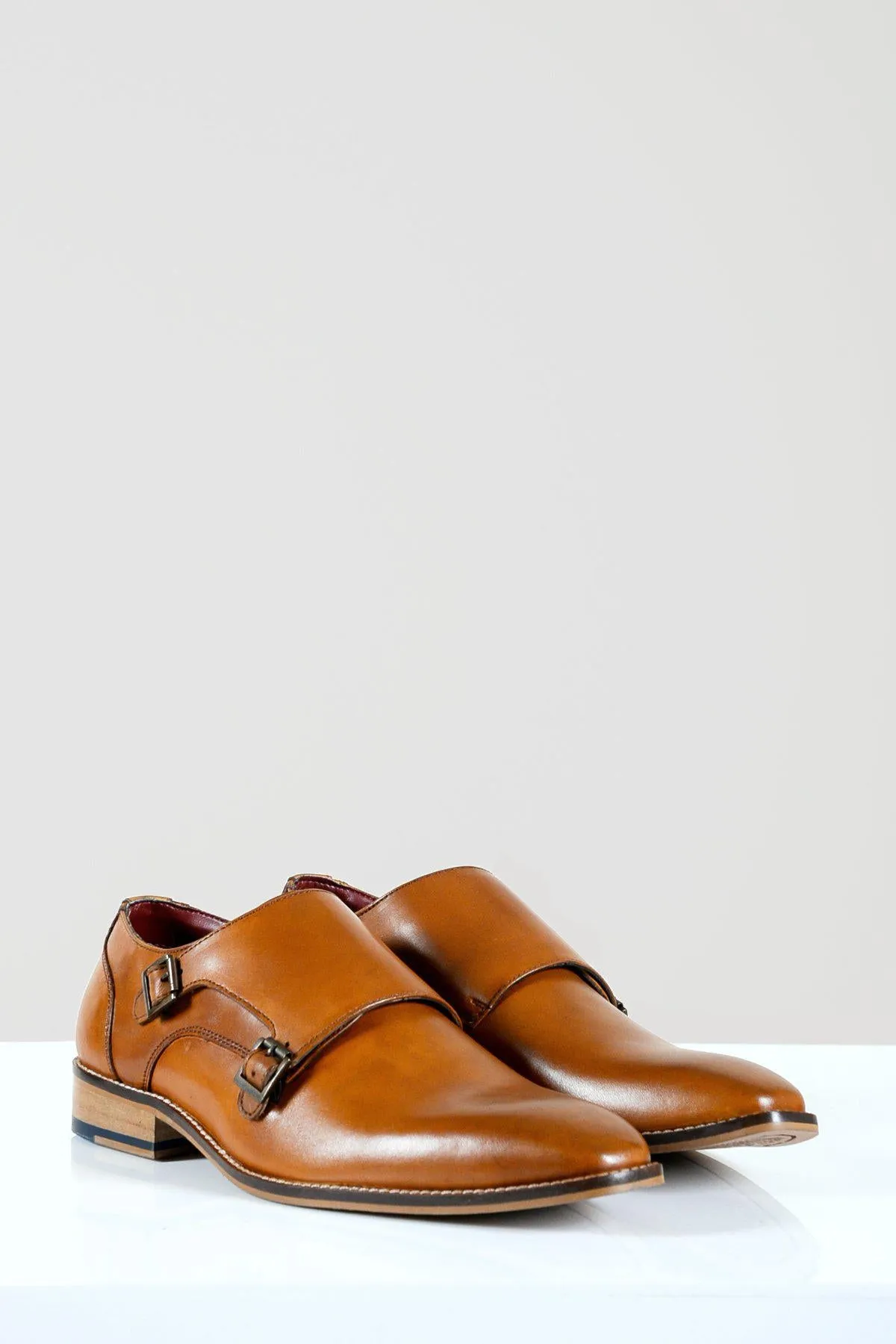 HARRIS - Tan Leather Double Strap Monk Shoe