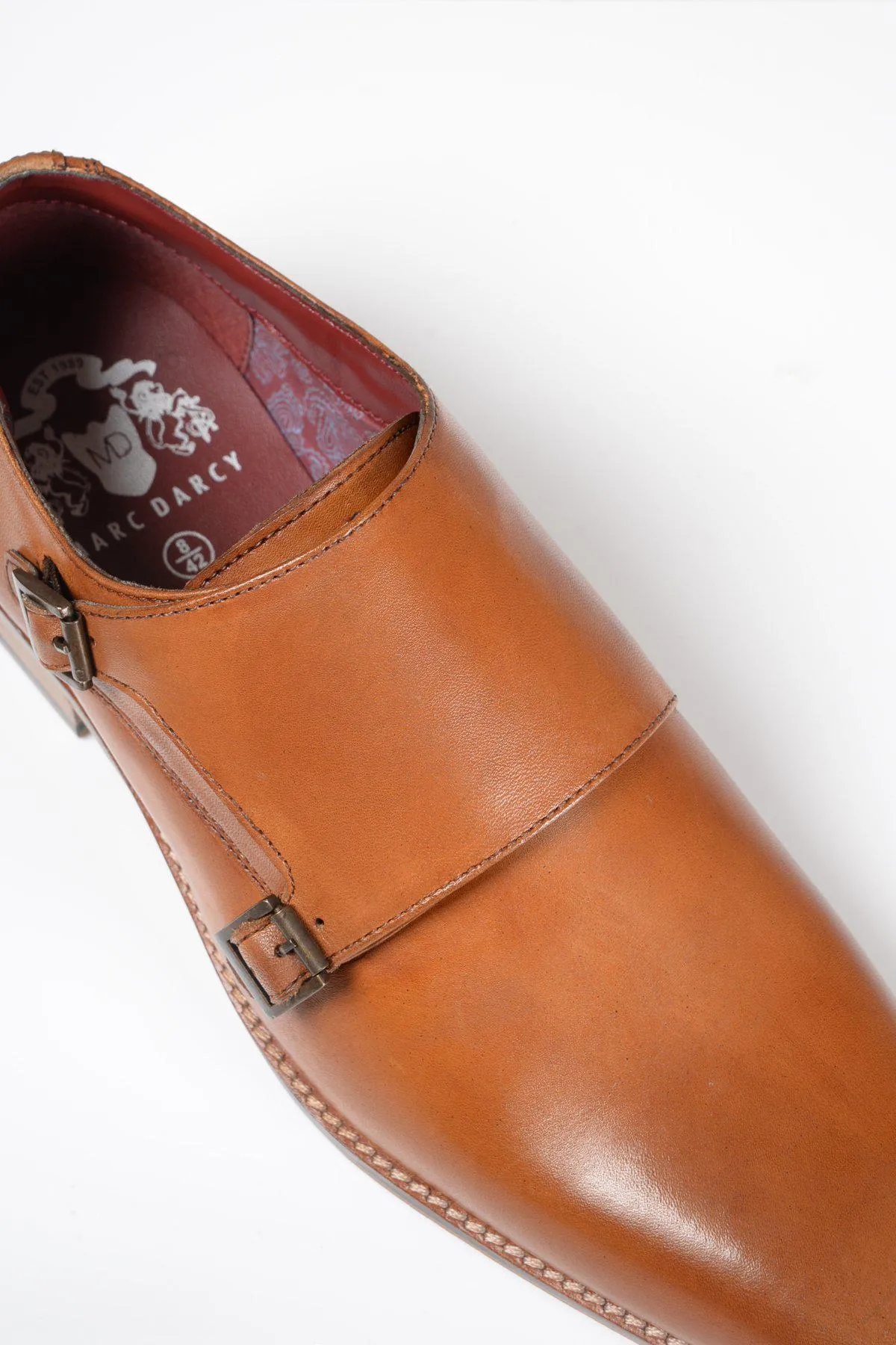 HARRIS - Tan Leather Double Strap Monk Shoe