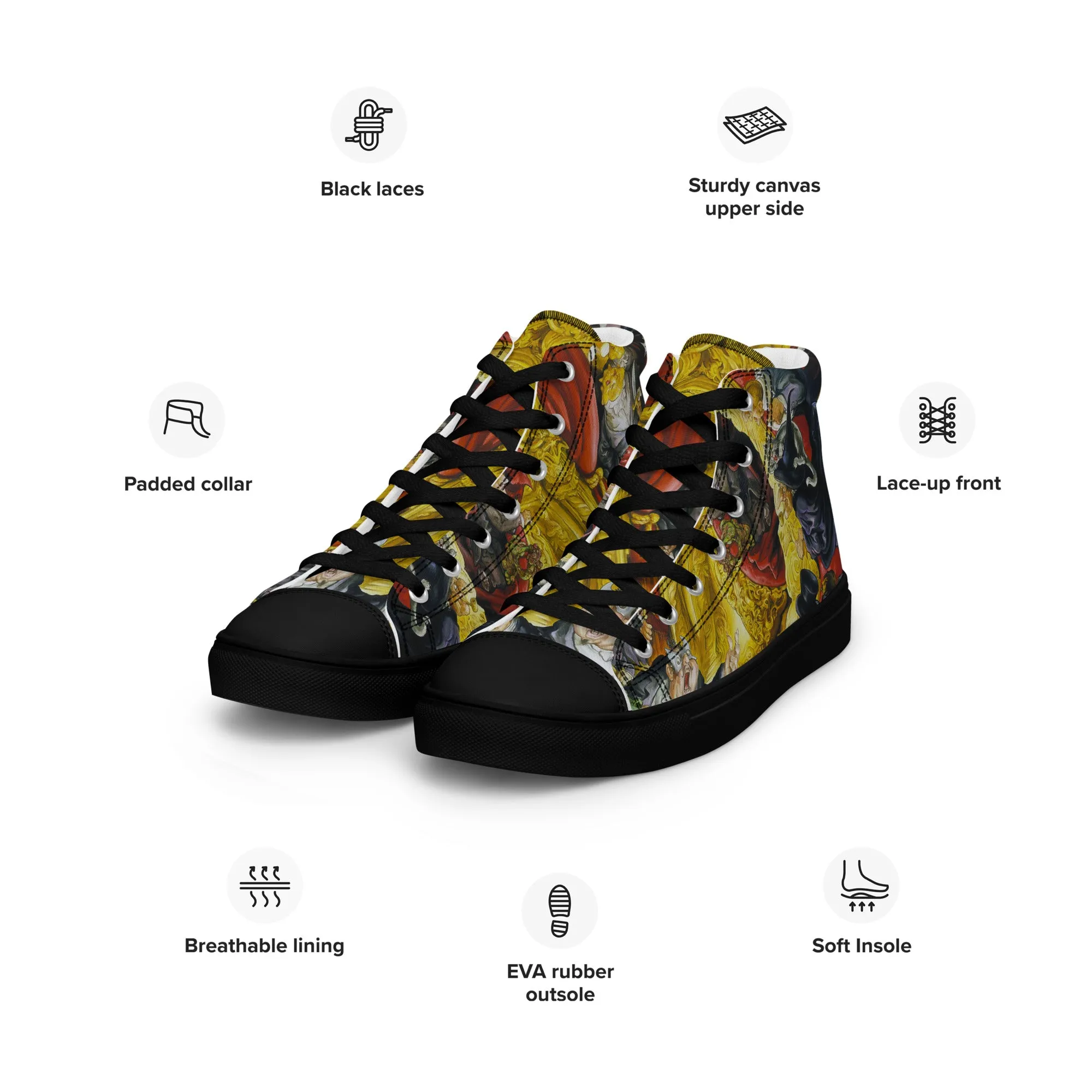 Maskerade Women’s High Top Canvas Shoes - Free Shipping *US SIZES SHOWN! USE CHART!