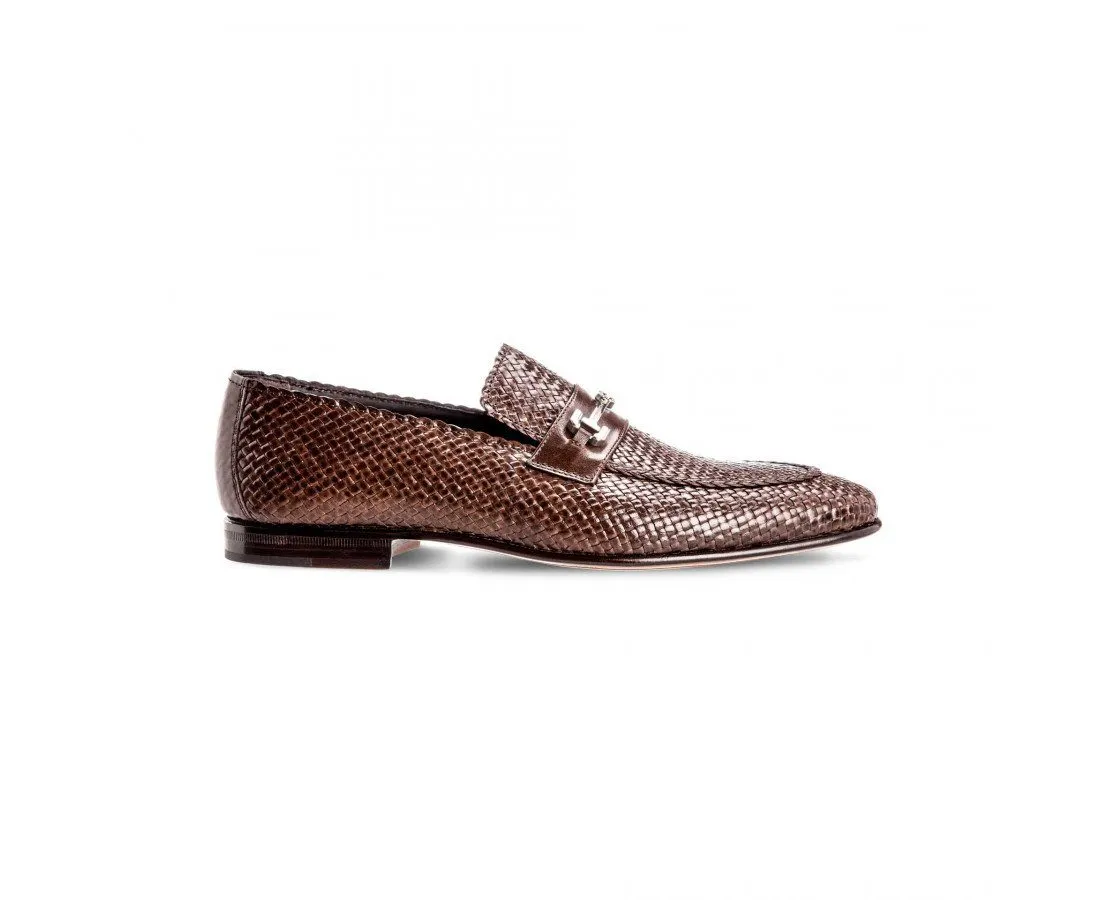 MORESCHI - Cuba Woven kangaroo leather loafers - Brown