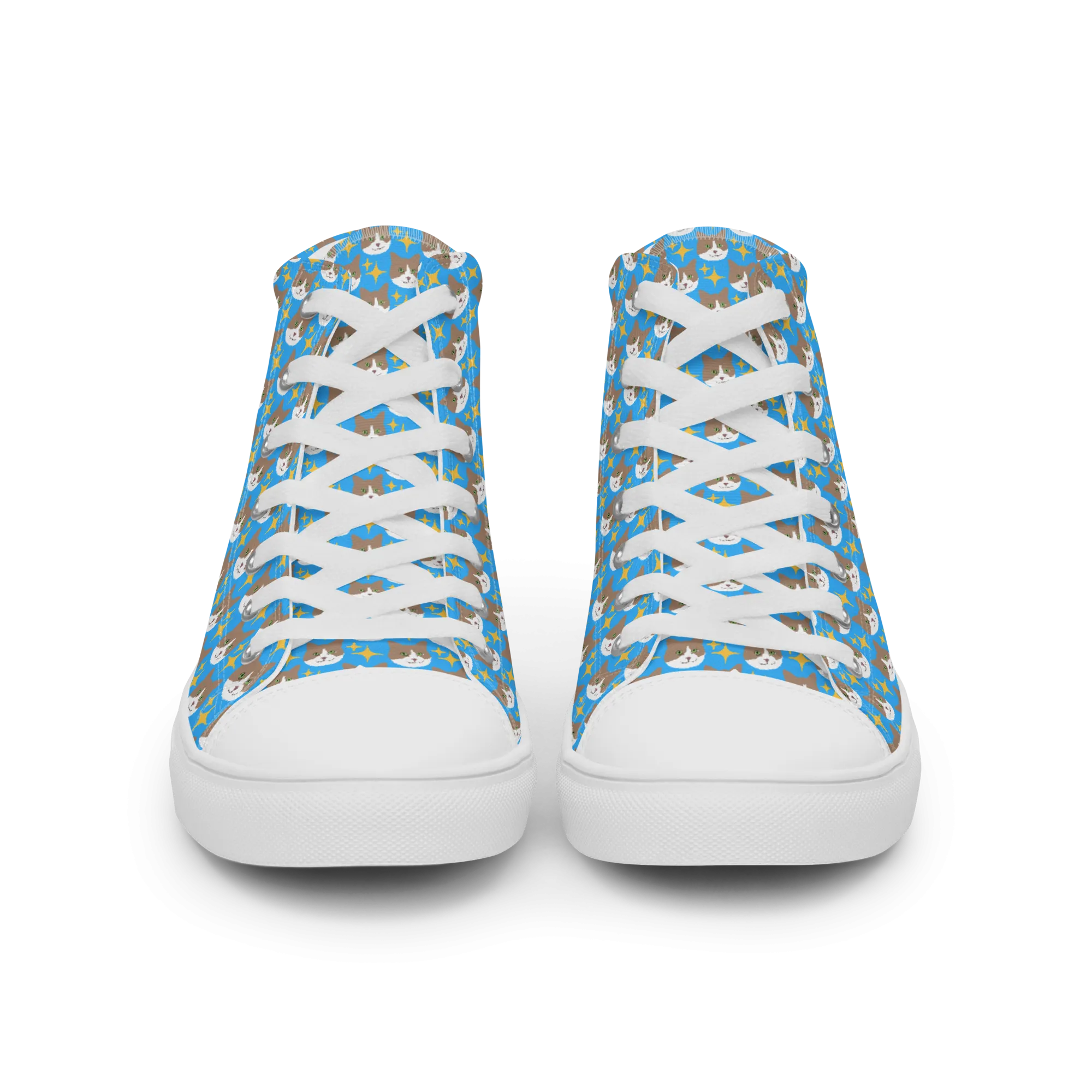 Mr. Peaches the Cat High Top Canvas Shoes (Women's)