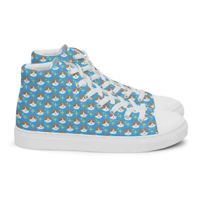 Mr. Peaches the Cat High Top Canvas Shoes (Women's)