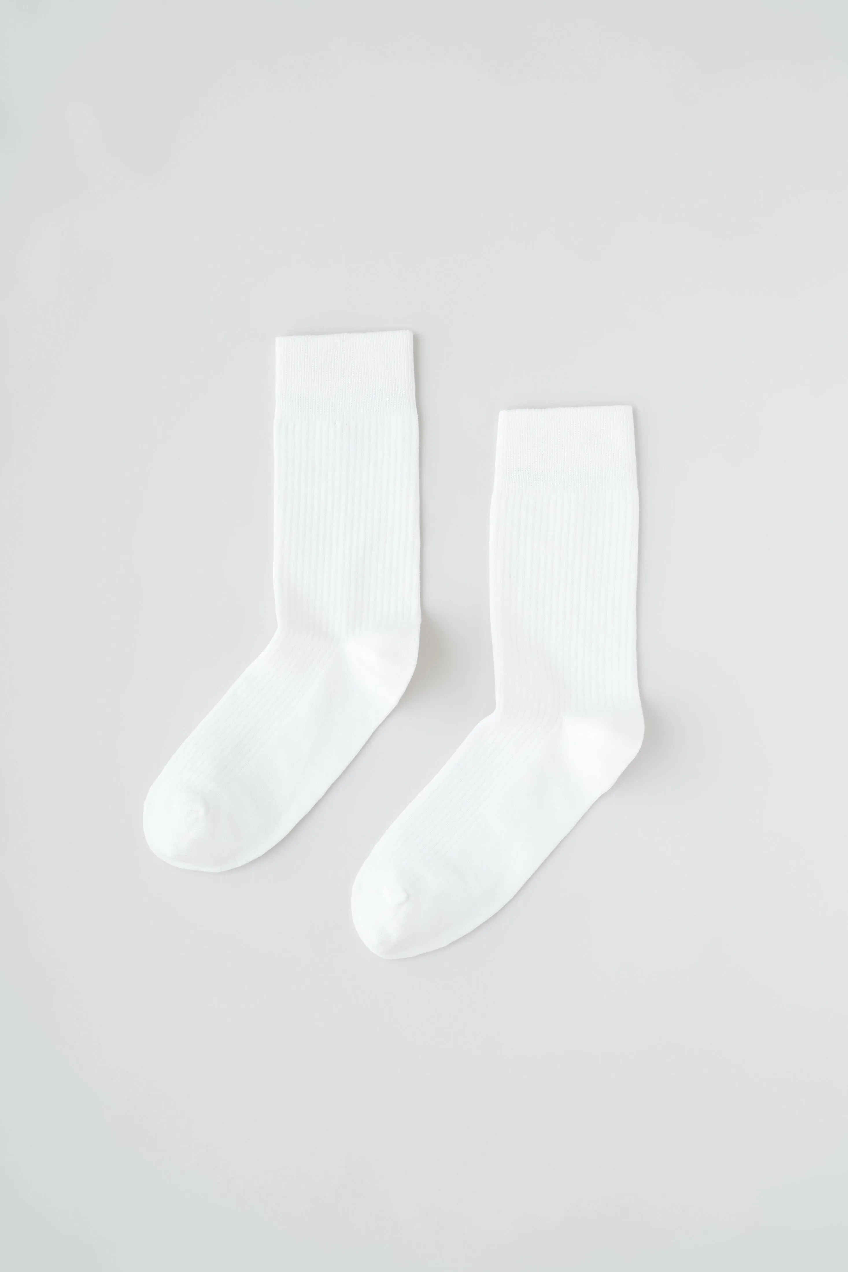 Rib Socks in White